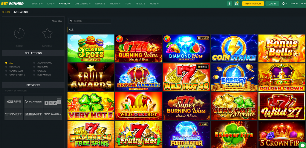 Betwinner kazino slotovi